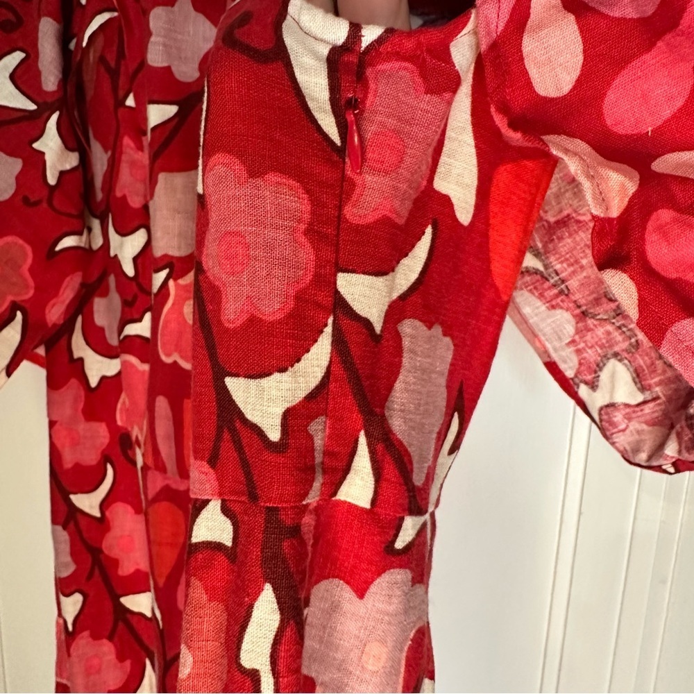 Rhode by Target Red Floral Midi Dress - Women's Elegant Patterned Dress - Picture 5 of 11